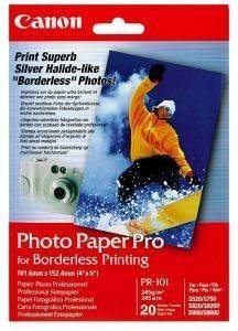   A6 CANON 10 X 15CM PROFESSIONAL PHOTO PAPER 20   OEM: PR-101