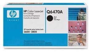  HEWLETT PACKARD BLACK PRINT CARTRIDGE  HP COLORSPHERE TONER  OEM: Q6470A