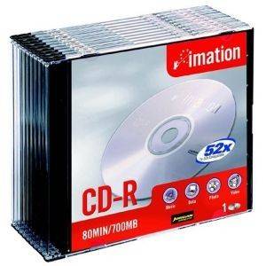 IMATION CD-R 700MB 80MIN 52X SLIMCASE 10 PACK