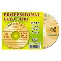 PROFESSIONAL CD-R 48X SLIM 10 PACK GOLD ULTRA JAPAN MADE BY TAIYO YUDEN