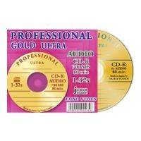 PROFESSIONAL CD-R AUDIO GOLD ULTRA 80MIN 32X  SLIM CASE 5MM 10 PACK JAPAN MADE BY TAIYO YUDEN
