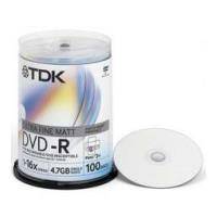 TDK DVD-R 16X 4.7 GB PRINTABLE CAKEBOX 100