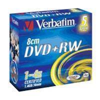 VERBATIM DVD+RW 8CM 1,4GB 4X MATTE SILVER SCRATCH GUARD/HARDCOATED JEWELCASE 5 PACK