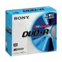 SONY DVD+R 4,7GB 120MIN 16X JEWELCASE 5 PACK