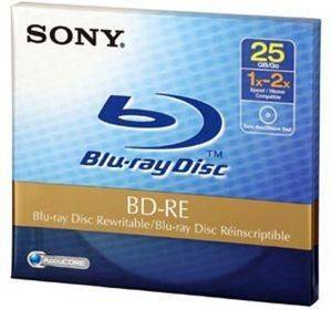 SONY BLU-RAY DISC 25GB BD-RE 2X JEWELCASE SINGLEPACK