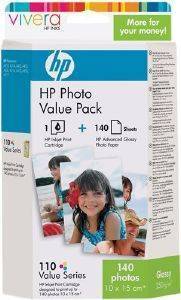   HP 110 SERIES + 140  ADVANCED PHOTO PAPER A6  OEM: Q8898AE