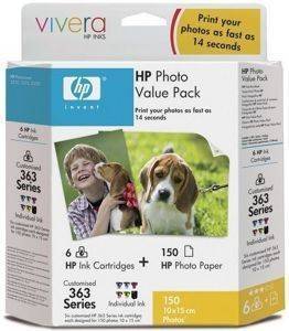 HP 363 SERIES + 150  ADVANCED PHOTO PAPER A6  OEM:Q7966EE +  KINGSTON DTI 2GB