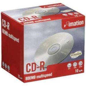 IMATION CD-R 800MB 90MIN MULTISPEED JEWELCASE 10 PACK