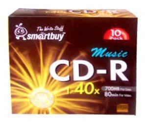 SMARTBUY AUDIO CD-R 40X SLIM CASE - 10 PACK