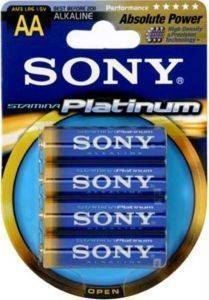  SONY STAMINA PLATINUM ALCALINE AA 4  LR6