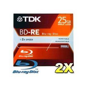 TDK BLU-RAY BD-RE 2X 25GB JEWEL CASE