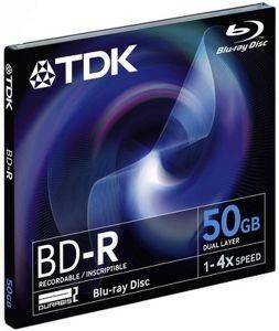 TDK BLU-RAY BD-R 1-4X 50GB JEWEL CASE