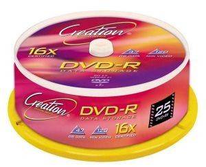 CREATION DVD-R 16X 4.7GB CAKEBOX 25