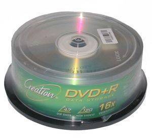 CREATION DVD+R 16X 4.7GB CAKEBOX 25