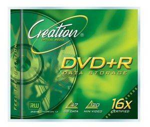 CREATION DVD+R 16X 4.7GB SLIM CASE