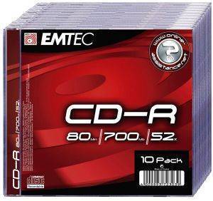 EMTEC CD-R AUDIO 80 MIN MAXIMA JEWEL CASE 10 PACK