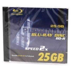 PLATINUM BLU RAY BD-R 2X 25 GB JEWEL CASE