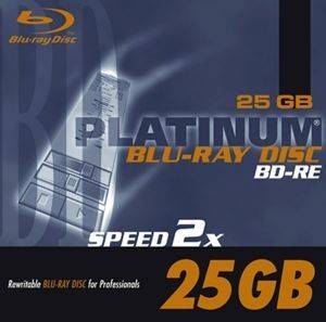 PLATINUM BLU RAY BD-RE 2X 25 GB JEWEL CASE