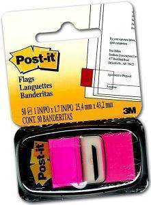 3M POST-IT 680-21  25MM X 43MM-PINK 50 