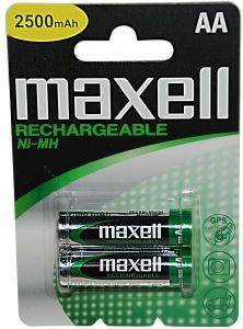  MAXELL RECHARGEABLE AA 2500MAH 2 . HR6