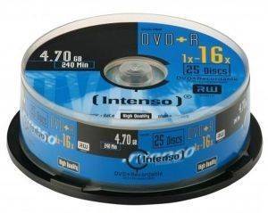 INTENSO DVD+R 16X 4,7GB 120MIN 25PCS
