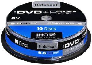 INTENSO DVD+R DUAL LAYER 8,5GB 8X PRINTABLE CB 4381142 10PCS