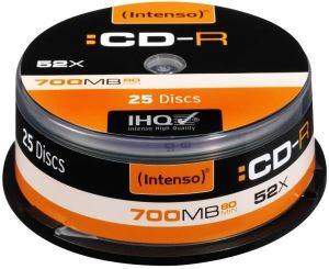 INTENSO CD-R 52X 80MIN 700MB 1001124 25PCS