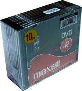 MAXELL DVD-R 4,7GB 16X SLIMCASE 10PCS