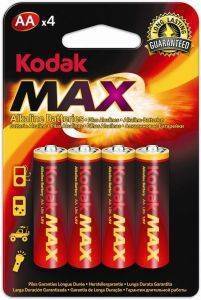  KODAK ALKALINE MAX LR6 AA 4