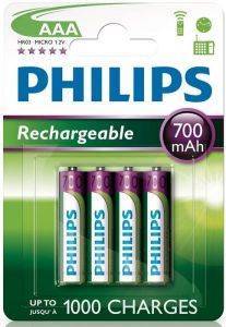  RECHARGEABLE PHILIPS 3A 700MAH 4  HR03