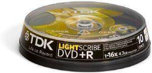 TDK DVD+R 4.7GB LIGHTSCRIBE X16 10 CAKEBOX T19925