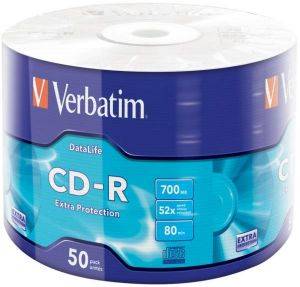 VERBATIM EXTRA PROTECTION CD-R 700MB WRAP 50