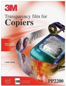 3M TRANSPARENCY FILM A4 FOR PLAIN PAPER COPIERS REMOVABLE STRIPE 100  ME OEM: PP2200