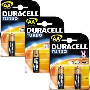 T DURACELL TURBO AA 6PACK