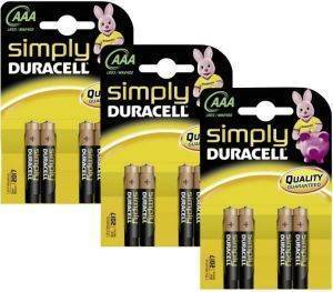 T DURACELL SIMPLY 3A 12PACK