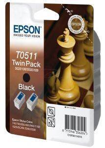   EPSON  STYLUS COLOR 740/760/800/1520 TWINPACK BLACK OEM: C13T05114210