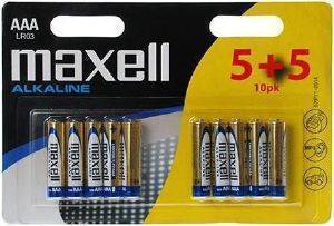  MAXELL ALKALINE AA VALUE PACK 5 + 5PCS