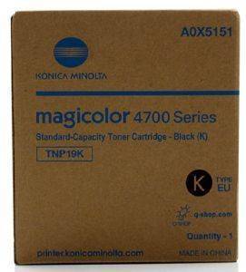  TONER KONICA MINOLTA TNP-19K  MAGICOLOR 4750EN/4750DN BLACK OEM: A0X5151