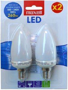 MAXELL LED 4W E14 CANDLE 4200K COOL WHITE 2TEM