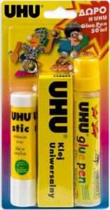   UHU STIC 21GR+ 35ML+GLUE PEN 50ML