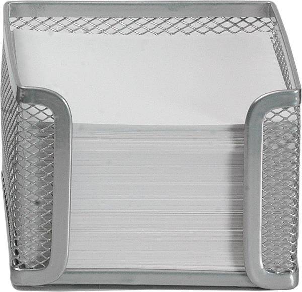 ΚΥΒΟΣ GK ΜΕΤΑΛΛΙΚΟΣ ΜΕ ΧΑΡΤΑΚΙΑ ΣΗΜΕΙΩΣΕΩΝ 10X10CM ΑΣΗΜΙ ΧΡΩΜΑ (3015) GK