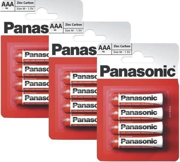 ΜΠΑΤΑΡΙΑ PANASONIC ZINC CARBON AAA 12 ΤΕΜ. PANASONIC