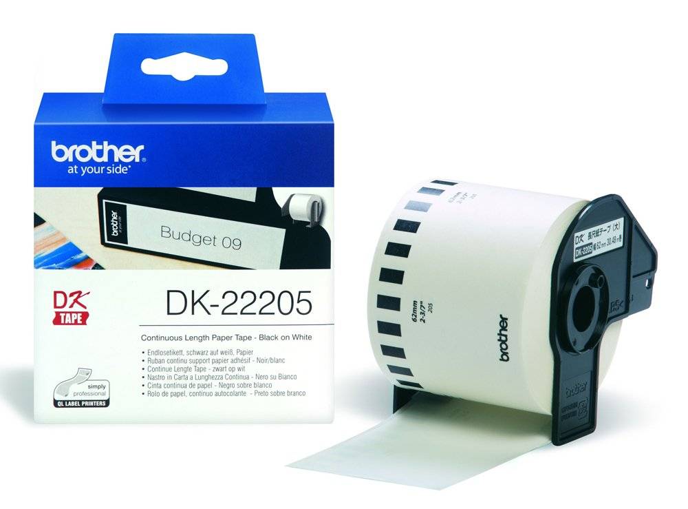 ΓΝΗΣΙΕΣ BROTHER ΕΤΙΚΕΤΕΣ ΓΙΑ QL-500/550 (62MM) OEM: DK22205