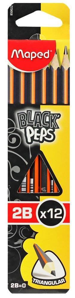 MAPED ΜΟΛΥΒΙΑ MAPED BLACK PEPS 2B (12 ΤΜΧ) 850022