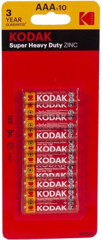 KODAK ΜΠΑΤΑΡΙΑ KODAK HEAVY DUTY ZINC R03 AAA 10ΤΕΜ