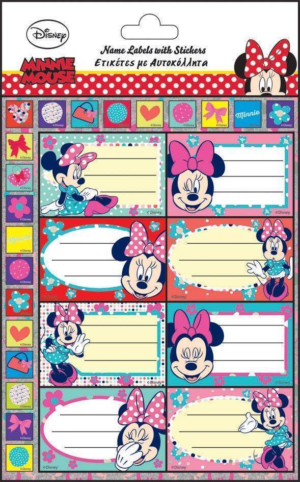 ΕΤΙΚΕΤΑ GLITTER MINNIE MINNIE MOUSE