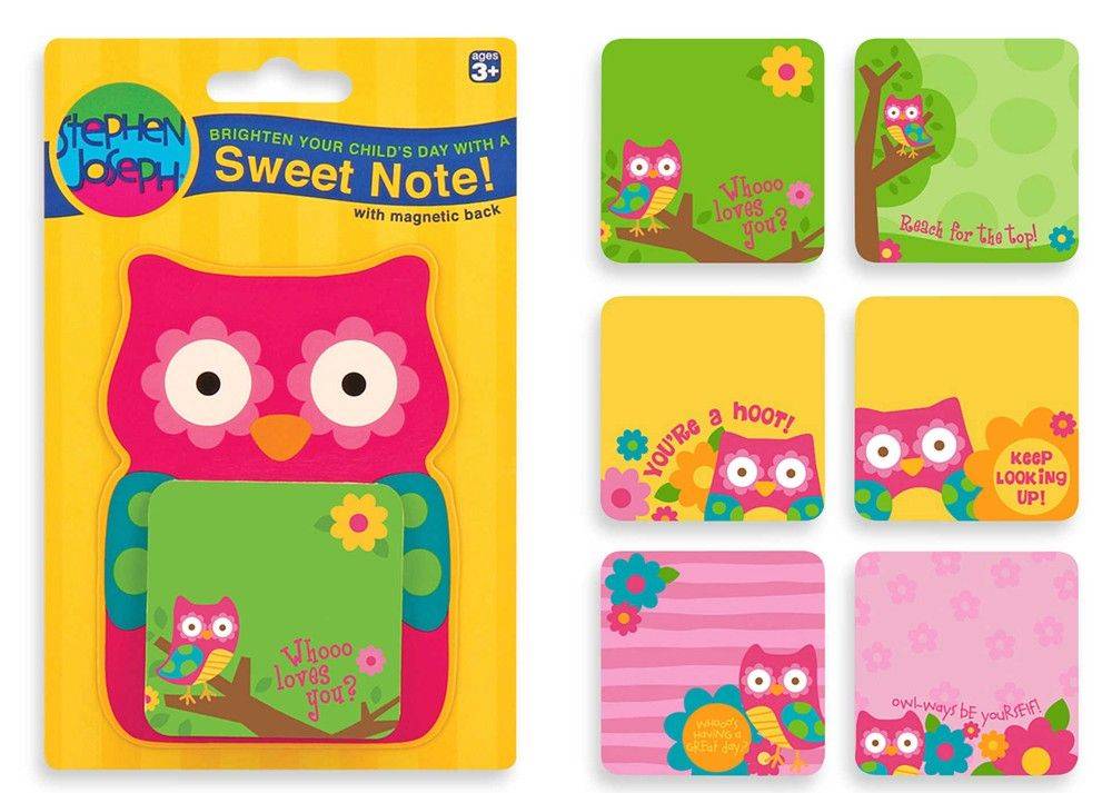 ΜΠΛΟΚΑΚΙ ΑΥΤΟΚΟΛΛΗΤΑ ΧΑΡΤΑΚΙΑ STEPHEN JOSEPH SWEET NOTES OWL