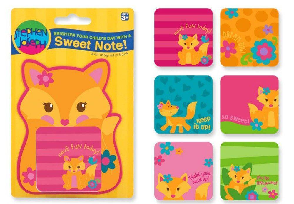 ΜΠΛΟΚΑΚΙ ΑΥΤΟΚΟΛΛΗΤΑ ΧΑΡΤΑΚΙΑ STEPHEN JOSEPH SWEET NOTES FOX