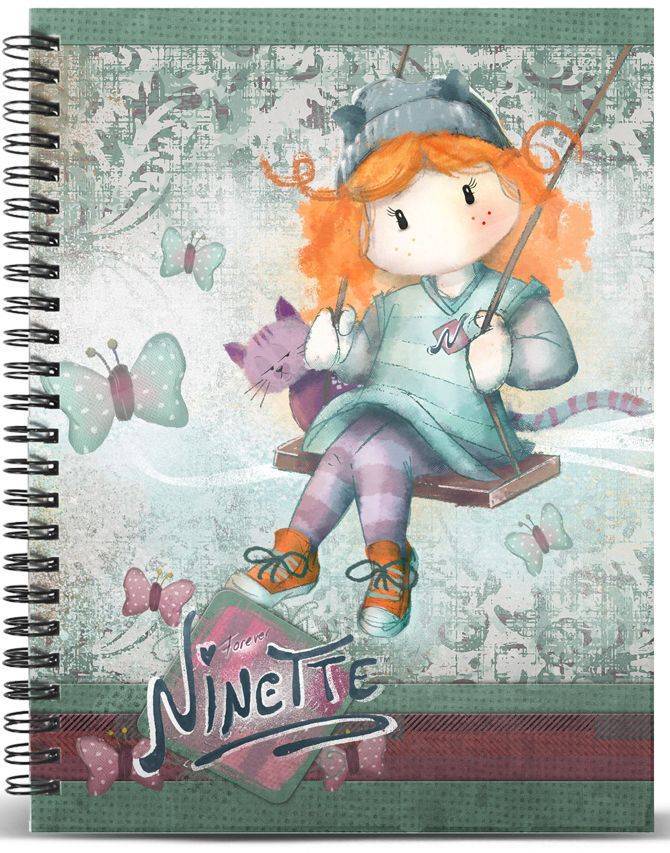 KARACTERMANIA ΤΕΤΡΑΔΙΟ ΣΠΙΡΑΛ A5 KARACTERMANIA FOREVER NINETTE MULTICOLORED GRID PAPER NOTEBOOK SWING 120ΦΥΛΛΑ