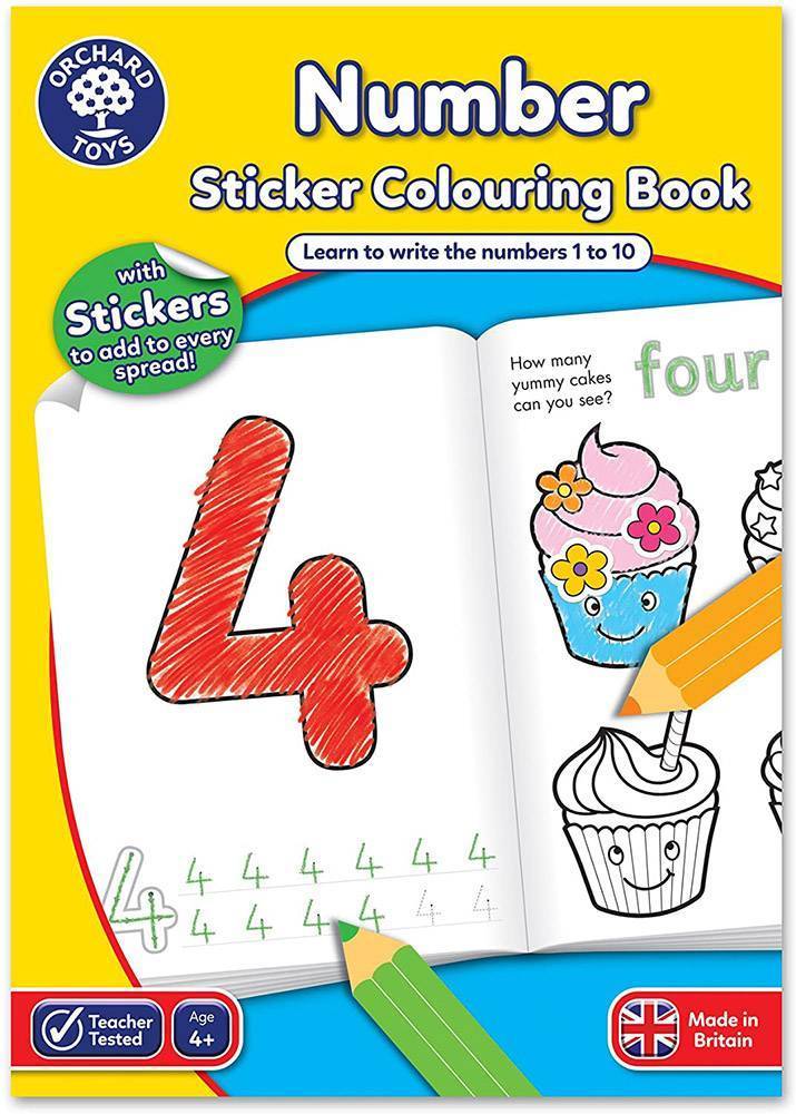ORCHARD TOYS NUMBER COLOURING BOOK ORCHARD TOYS